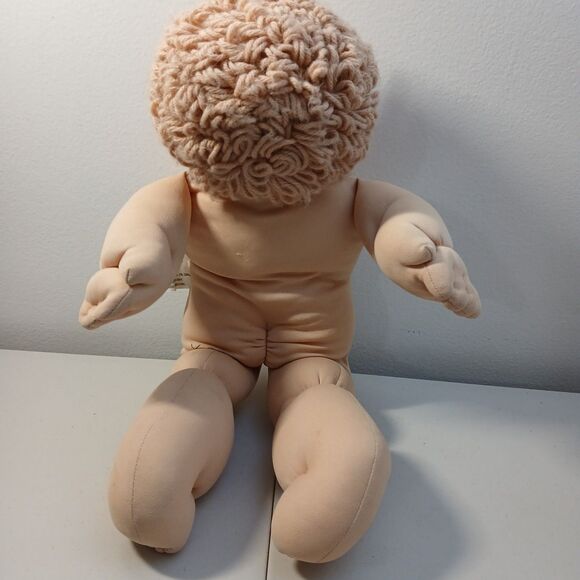 Vintage Cabbage Patch Kid Brown Hair Blue Eye Boy Doll NO CLOTHES - Picture 3 of 5